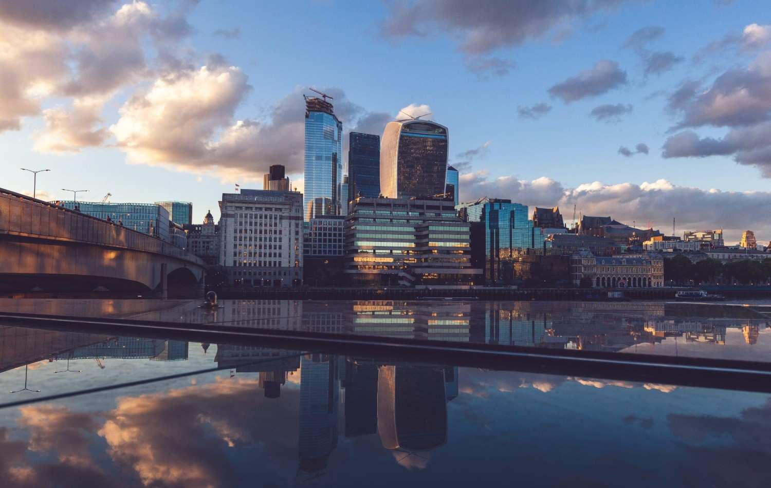 City of London, Walkie Talkie building across the water
