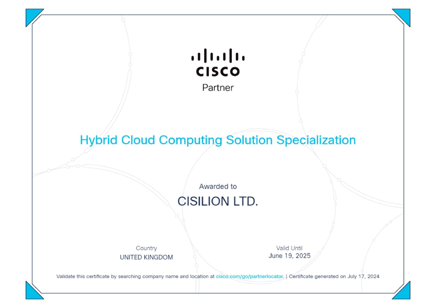 Cisilion’s First Solutions Specialisation: Cisco Hybrid Cloud Computing